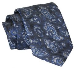 Krawat - ALTIES - Granat, Wzory Paisley. Niebieskie krawaty i muchy Alties, bez wzorów, z tkaniny. Za 49.00 zł.
