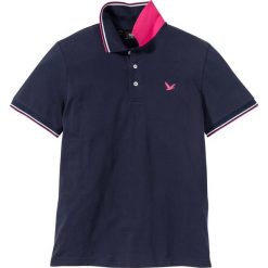 Shirt polo z bawełny pique bonprix ciemnoniebieski. Koszulki polo marki bonprix. Za 44.99 zł.