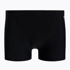 Bokserki kąpielowe męskie Speedo Allover V-Cut. Czarne kąpielówki Speedo, m, bez wzorów. Za 99.99 zł.