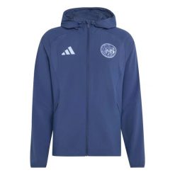 Kurtka dresowa Ajax Amsterdam 2026/27. Niebieskie kurtki Adidas, m, bez wzorów, z dresówki, bez kaptura. Za 386.50 zł.
