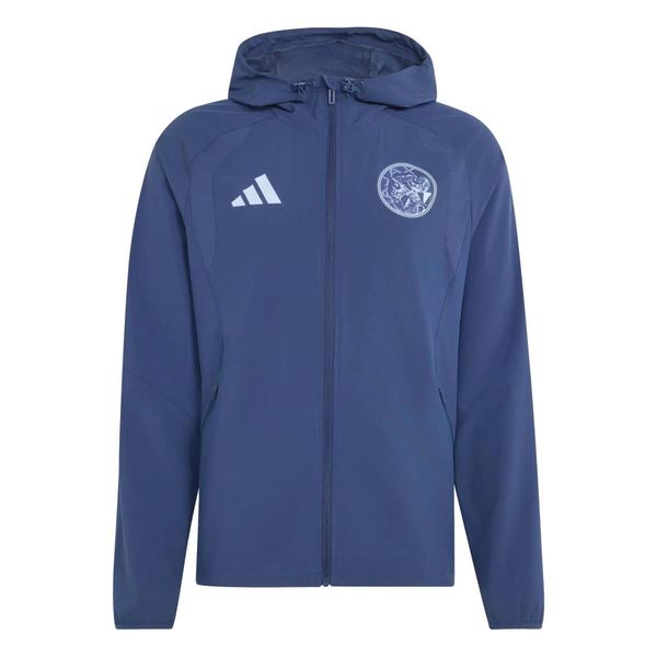 Kurtka dresowa Ajax Amsterdam 2026/27. Niebieskie kurtki Adidas, xl, bez wzorów, z dresówki, bez kaptura. Za 386.50 zł.