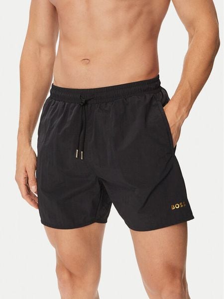BOSS Szorty kąpielowe Ole 50484440 Czarny Regular Fit. Czarne kąpielówki Boss, m, bez wzorów, z syntetyku. Za 349.99 zł.