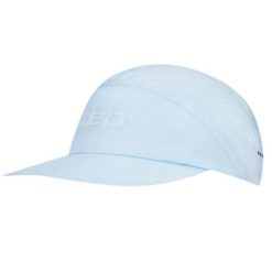 Czapka do biegania z daszkiem Pro Run Ultralight unisex. Niebieskie czapki z daszkiem CEP, bez wzorów, z materiału. Za 189.00 zł.