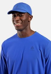 Czapka UNI ODLO Cap PERFORMANCE PRO. Niebieskie czapki z daszkiem ODLO, bez wzorów, z elastanu. Za 169.99 zł.