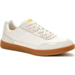 Buty do chodzenia męskie Caterpillar Pause Retro. Białe buty sportowe casual CATerpillar, bez wzorów, z materiału, bez zapięcia. Za 457.00 zł.