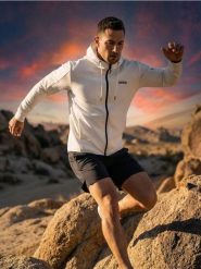 Rozpinana bluza z kapturem - biały. Białe bluzy z kapturem Sinsay, l, bez wzorów, z kapturem. Za 79.99 zł.