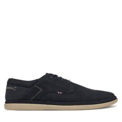 Półbuty Lasocki. Niebieskie eleganckie półbuty Lasocki, bez wzorów, bez obcasa, bez zapięcia. Za 229.99 zł.