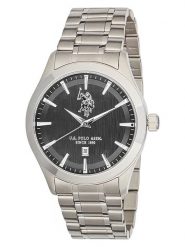 U.S. Polo Assn. Zegarek kwarcowy w kolorze srebrno-czarnym rozmiar: onesize. Szare, analogowe zegarki U.S. Polo Assn., ze stali. Za 326.99 zł.