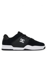 DC Sneakersy CENTRAL ADYS100551-BKW Czarny. Czarne buty sportowe casual DC, bez wzorów, ze skóry, bez zapięcia. Za 249.99 zł.