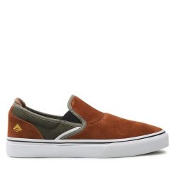 Tenisówki Emerica. Brązowe trampki Emerica, m, bez wzorów, bez zapięcia. Za 149.99 zł.