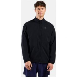 Kurtka męska Odlo ZEROWEIGHT Jacket. Czarne kurtki ODLO, l, bez wzorów, z materiału, bez kaptura. Za 515.35 zł.