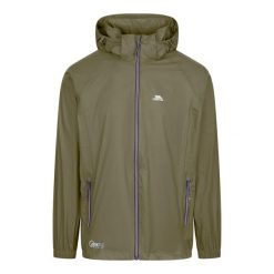 Kurtka Unisex Qikpac X Rozpinana. Zielone kurtki Trespass, xs, bez wzorów, z materiału, z kapturem. Za 163.99 zł.