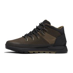 Trzewiki Timberland Sprint Trekker Mid z membraną TimberDry. Zielone buty trekkingowe Timberland, bez wzorów, bez zapięcia. Za 593.20 zł.