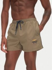 Aeronautica Militare Szorty kąpielowe 251BW223CT2967 Khaki Regular Fit. Brązowe kąpielówki Aeronautica Militare, m, bez wzorów, z syntetyku. Za 319.99 zł.