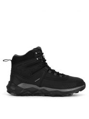 Hunter Trzewiki EVERGREEN GEO SNOW HIKER WP Szary. Szare botki sznurowane Hunter, bez wzorów, z materiału, bez obcasa, bez zapięcia. Za 379.99 zł.