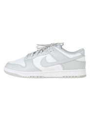 Nike Skórzane sneakersy "Dunk Low" w kolorze szaro-białym rozmiar: 47,5. Szare buty sportowe casual Nike, bez wzorów, z materiału, bez zapięcia. Za 339.00 zł.