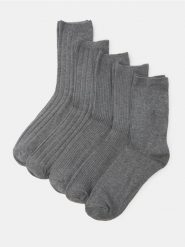 Skarpetki 5 pack - szary. Szare skarpety Sinsay, bez wzorów. Za 19.99 zł.