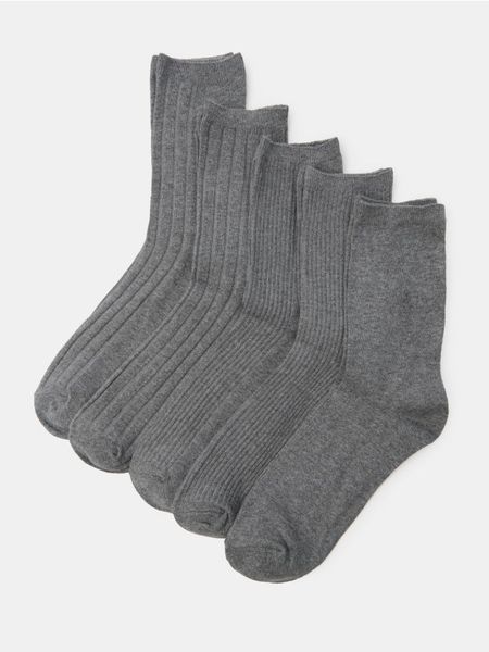 Skarpetki 5 pack - szary. Szare skarpety Sinsay, bez wzorów. Za 19.99 zł.