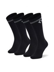 Converse Zestaw 2 par wysokich skarpet męskich E1025B-2020 Czarny. Czarne skarpety Converse, bez wzorów, z materiału. Za 49.99 zł.