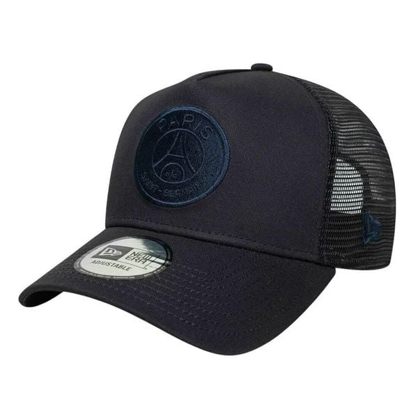 New Era czapka z daszkiem Trucker Cap Paris Saint-Germain granatowa. Niebieskie czapki z daszkiem PSG, bez wzorów. Za 169.00 zł.