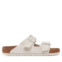 Klapki Birkenstock. Białe klapki Birkenstock, z zamszu. Za 369.99 zł.