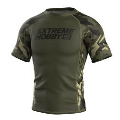 Koszulka Męska Rashguard MMA na Siłownię JUNGLE PANTHER. Zielone bielizna termoaktywna EXTREME HOBBY, m, bez wzorów, z bawełny, bez ramiączek, do biegania. Za 199.00 zł.