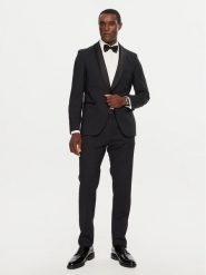 Boss Garnitur H-Houston 50528109 Czarny Slim Fit. Czarne garnitury Boss, m, bez wzorów, z wełny. Za 3,499.00 zł.