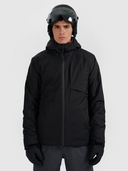 4F Kurtka narciarska membrana 5000 męska - czarna M. Czarne kurtki narciarskie i snowboardowe 4F, m, bez wzorów, narciarskie. Za 599.99 zł.