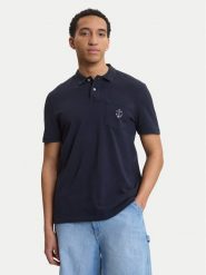 Guess Polo M6GP48 K3476 Granatowy Regular Fit. Niebieskie koszulki polo Guess, m, z aplikacjami, z bawełny, bez kołnierzyka, bez ramiączek. Za 299.99 zł.