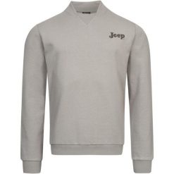 Jeep Męska Bluza Bomber Nek - Komfort i Styl. Bluzy z polaru Jeep, m, bez wzorów, z bawełny, bez kaptura. Za 207.99 zł.
