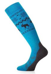 Skarpety narciarskie uniseks Lasting FWW 518 Merino 85%. Niebieskie skarpety LASTING, bez wzorów, z dzianiny. Za 139.90 zł.