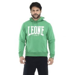 Bluza Leone 1947 Apparel Big Logo z lekkiej bawełny. Zielone bluzy LEONE 1947 APPAREL, bez wzorów, z bawełny, bez kaptura. W wyprzedaży za 134.59 zł.