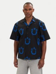 HUGO Koszula Eligino 50561691 Czarny Relaxed Fit. Czarne koszule Hugo, m, bez wzorów, z bawełny, bez kołnierzyka, bez ramiączek. Za 399.99 zł.