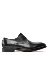 Lord Premium Półbuty Derby 5504 Czarny. Czarne eleganckie półbuty Lord Premium, bez wzorów, ze skóry, bez obcasa, bez zapięcia. Za 989.99 zł.