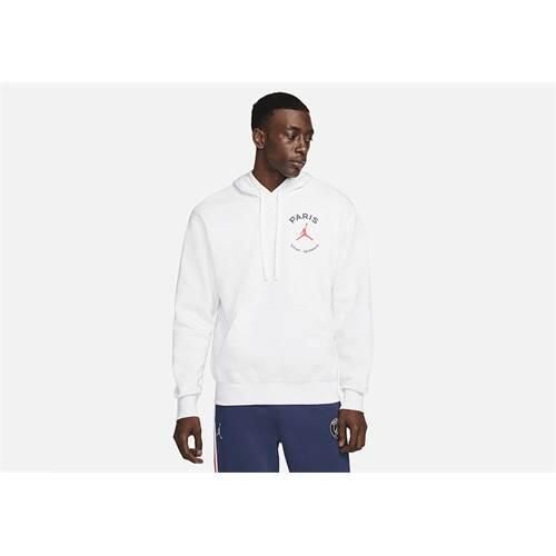 Bluza sportowa męska Nike Air Jordan Psg Fleece. Białe bluzy z kapturem Nike, l, bez wzorów, z kapturem. Za 514.00 zł.
