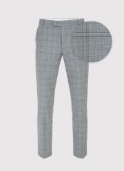 PAKO LORENTE – Szare spodnie garniturowe w kratę. Szare garnitury Pako Lorente, bez wzorów, z lycry. Za 349.99 zł.