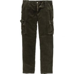 Spodnie sztruksowe bojówki Regular Fit bonprix nocny oliwkowy. Joggery i bojówki marki bonprix. Za 59.99 zł.