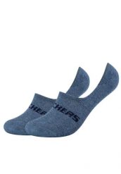 Skarpetki sportowe dla dorosłych 2PPK Mesh Ventilation Footies Socks. Niebieskie skarpetki sportowe Skechers, bez wzorów, z bawełny. Za 29.99 zł.