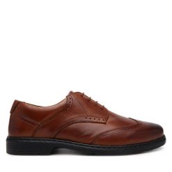 Półbuty Josef Seibel. Brązowe eleganckie półbuty Josef Seibel, bez wzorów, bez obcasa, bez zapięcia. Za 249.99 zł.