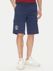 Aeronautica Militare Szorty materiałowe 251BE257CT3510 Granatowy Regular Fit. Niebieskie szorty Aeronautica Militare, m, bez wzorów, z bawełny. Za 709.99 zł.
