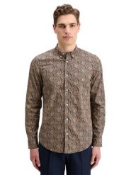 Scotch & Soda Koszula w kolorze granatowo-beżowym rozmiar: L. Brązowe koszule Scotch & Soda, l, bez wzorów, z bawełny, bez kołnierzyka, bez ramiączek. Za 141.52 zł.