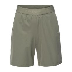 Szorty Hi-Tec Dehinn. Zielone krótkie spodenki sportowe Hi-tec, l, z aplikacjami, z elastanu. Za 83.19 zł.