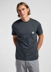 MESKA KOSZULKA LEE WW POCKET TEE WASHED BLACK 112364587. Czarne t-shirty Lee, s, bez wzorów, bez kołnierzyka, bez ramiączek. Za 79.99 zł.