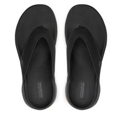 Japonki Skechers. Czarne japonki Skechers, bez wzorów. Za 209.99 zł.