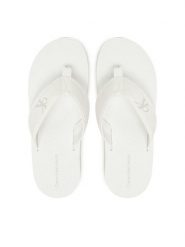 Calvin Klein Jeans Japonki Thong+ Cv YM0YM01235 Biały. Białe japonki Calvin Klein Jeans, bez wzorów, z jeansu. Za 129.99 zł.