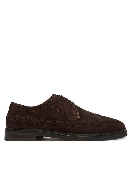 Gant Półbuty 33633368 Brązowy ciemny. Brązowe eleganckie półbuty GANT, bez wzorów, ze skóry, bez obcasa, bez zapięcia. Za 679.99 zł.
