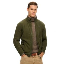 Polar zapinany na zamek błyskawiczny Superdry. Zielone bluzy z polaru Superdry, m, bez wzorów, z polaru, bez kaptura. Za 349.55 zł.