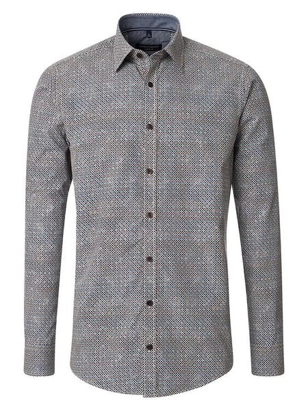 CASAMODA Koszula - Casual fit - w kolorze jasnobrązowo-niebieskim rozmiar: 3XL. Brązowe koszule CASAMODA, xl, bez wzorów, z bawełny, bez kołnierzyka, bez ramiączek. Za 114.17 zł.