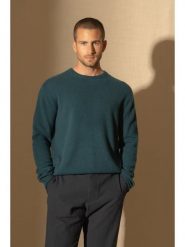 Perfect Cashmere Kaszmirowy sweter "Blake" w kolorze morskim rozmiar: M. Zielone swetry nierozpinane Perfect Cashmere, m, bez wzorów, z kaszmiru, bez kołnierzyka, bez ramiączek. Za 393.45 zł.