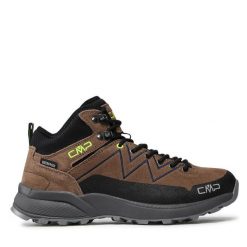 Trekkingi CMP. Brązowe botki sznurowane CMP, bez wzorów, bez obcasa, bez zapięcia. Za 379.99 zł.